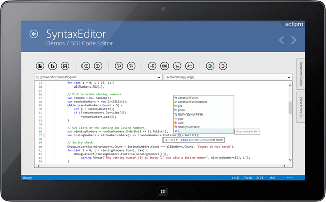 SyntaxEditorSDIEditor